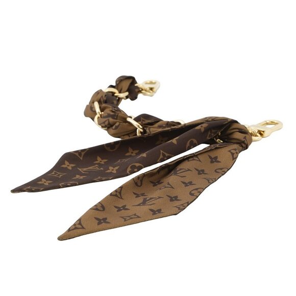 LOUIS VUITTON Bag Charm Chain Fleur Metal/Silk100% Brown - Picture 3 of 9